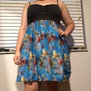 Grey and floral dress